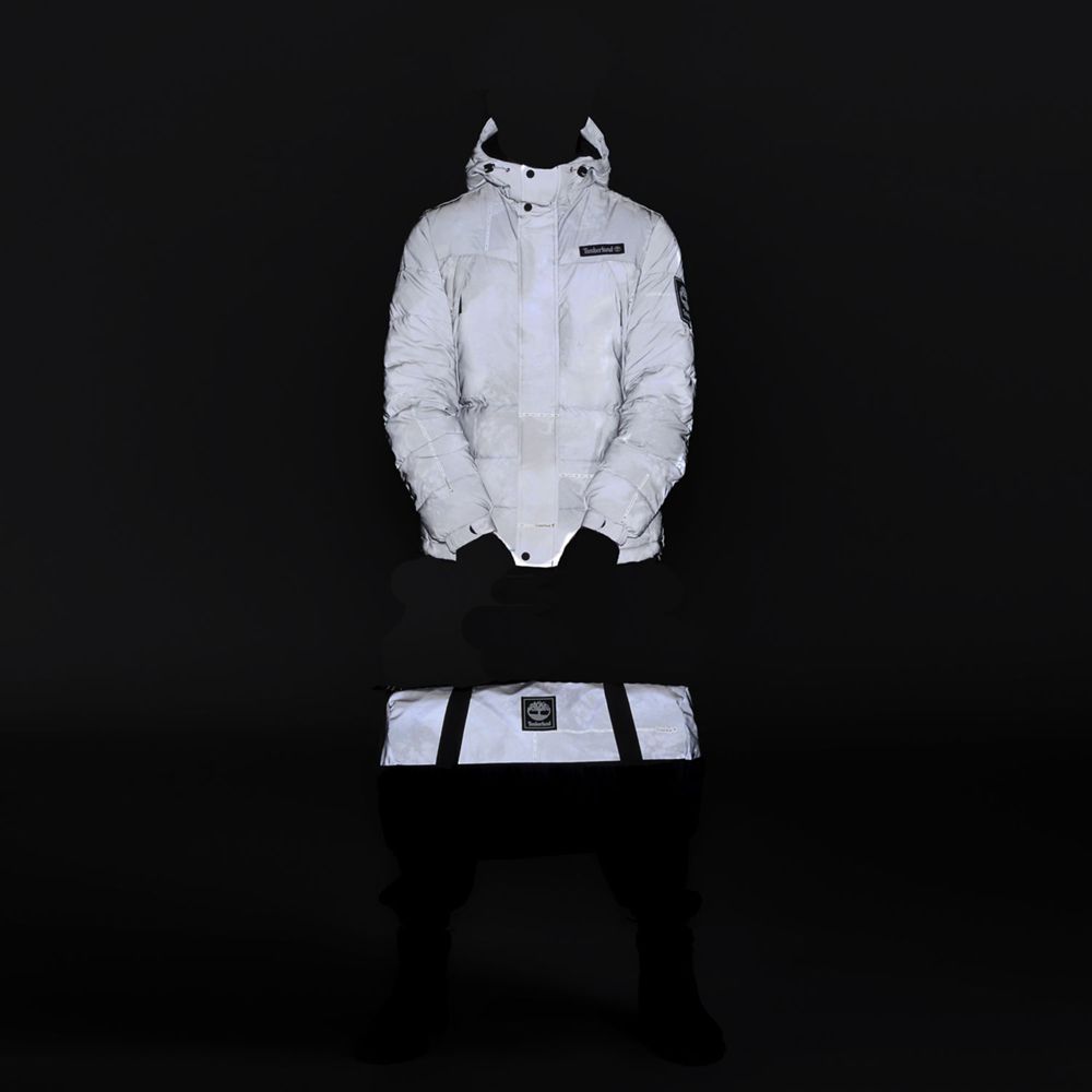 Jaqueta Masculino - Timberland Reflective Puffer - XGBIT3890 - Cinzentas Escuro